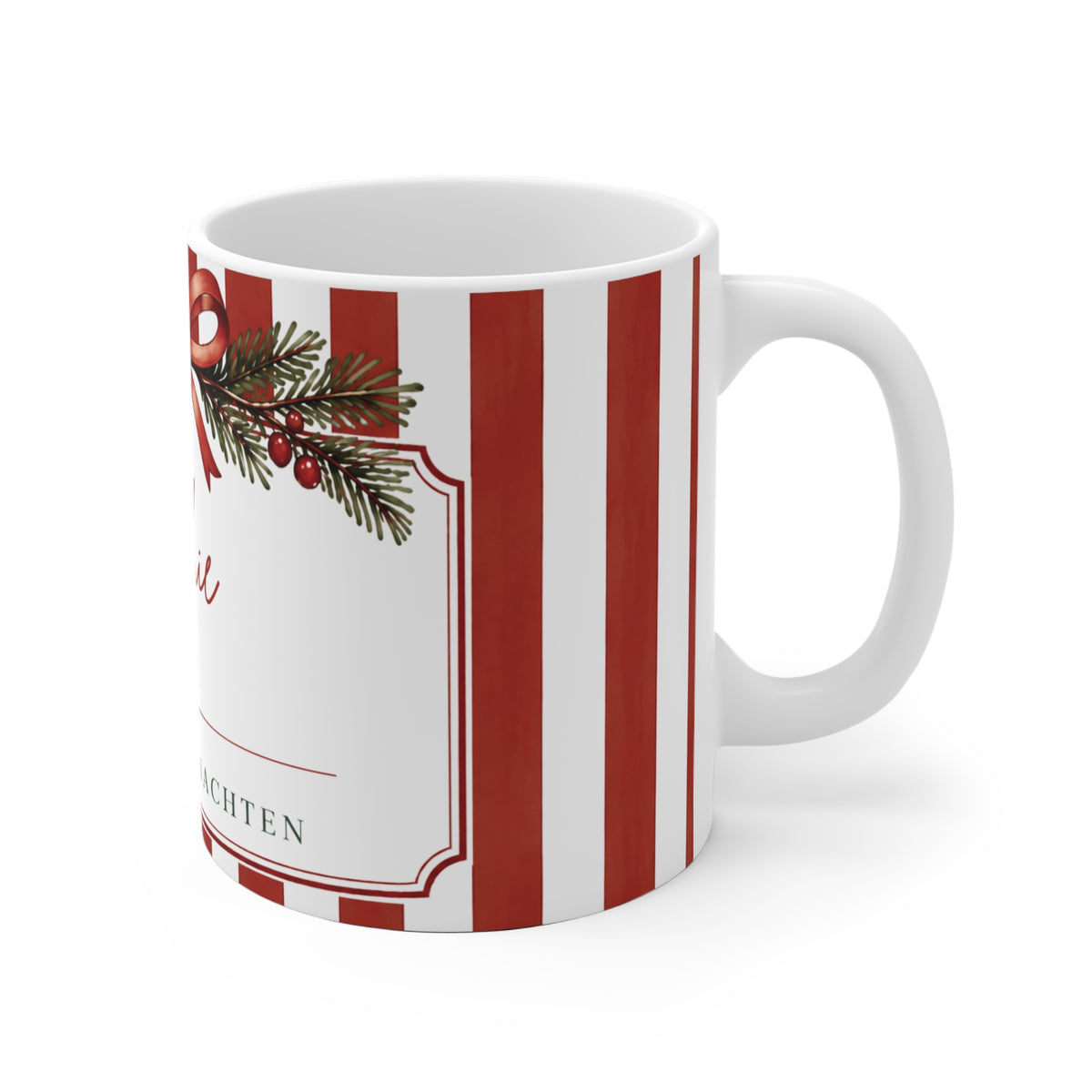 Personalisierte Weihnachtstasse mit Name, Tasse Weihnachten 11oz, Weihnachtsgeschenk für Sie und Ihn, Christmas Mug