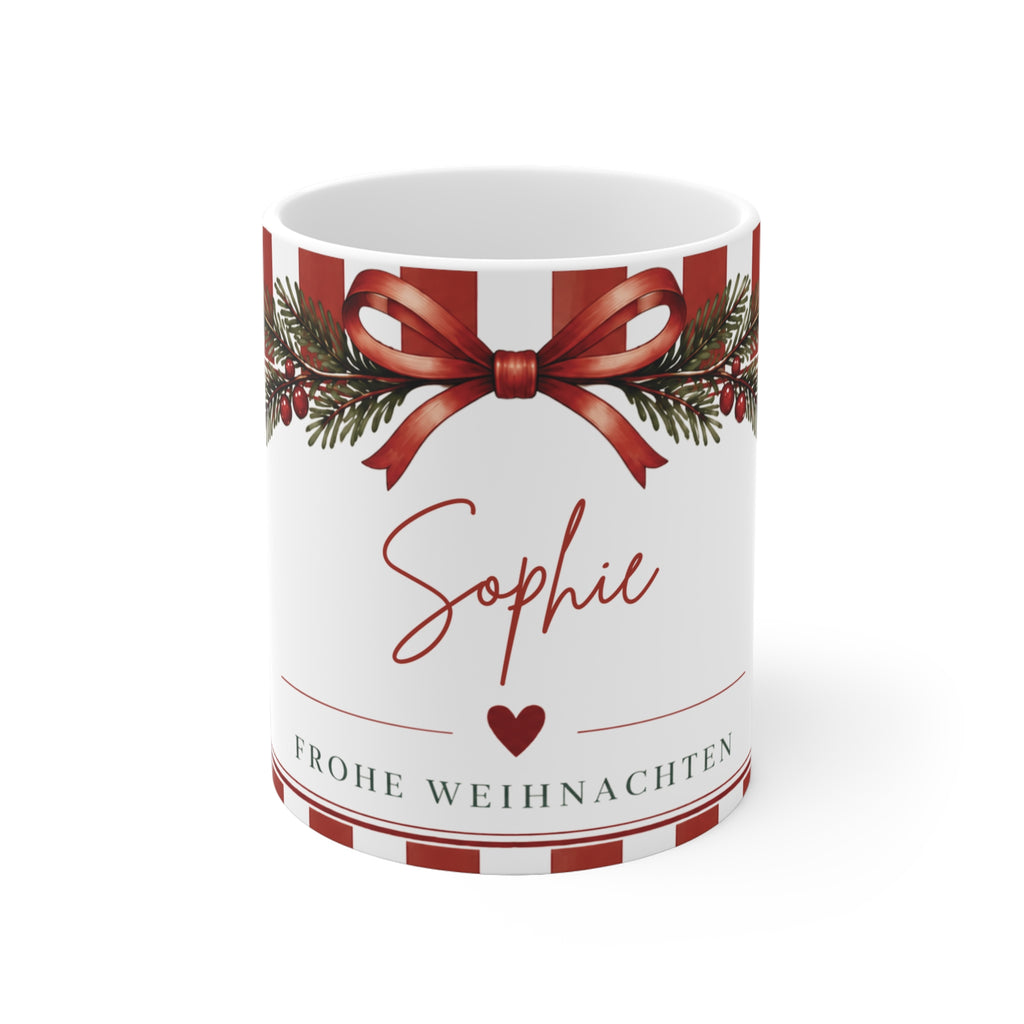 Personalisierte Weihnachtstasse mit Name, Tasse Weihnachten 11oz, Weihnachtsgeschenk für Sie und Ihn, Christmas Mug