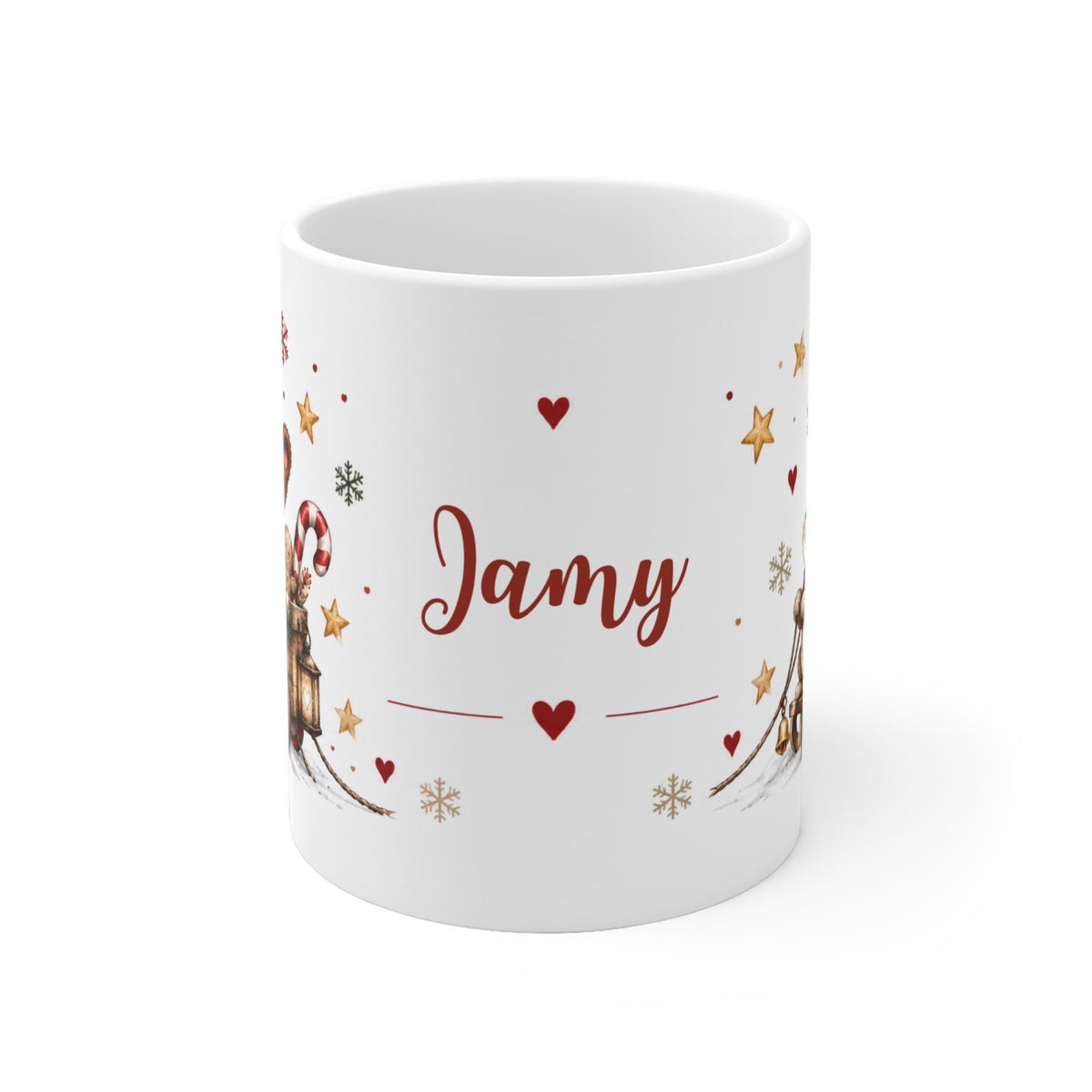 Personalisierte Weihnachtstasse mit Name | Weihnachtstasse Kinder | Tasse mit Namen | Weihnachtsgeschenk für Kinder | 11 oz