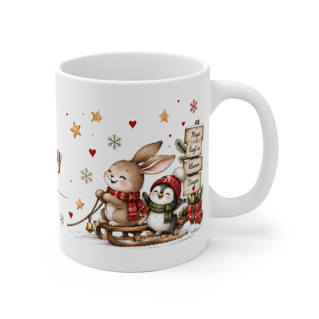 Personalisierte Weihnachtstasse mit Name | Weihnachtstasse Kinder | Tasse mit Namen | Weihnachtsgeschenk für Kinder | 11 oz