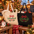 Weihnachtsmarkt Liebling Tasche bestickt | Große Bio Baumwolltasche | Weihnachtstasche | Geschenk für Weihnachtsmarkt Fans