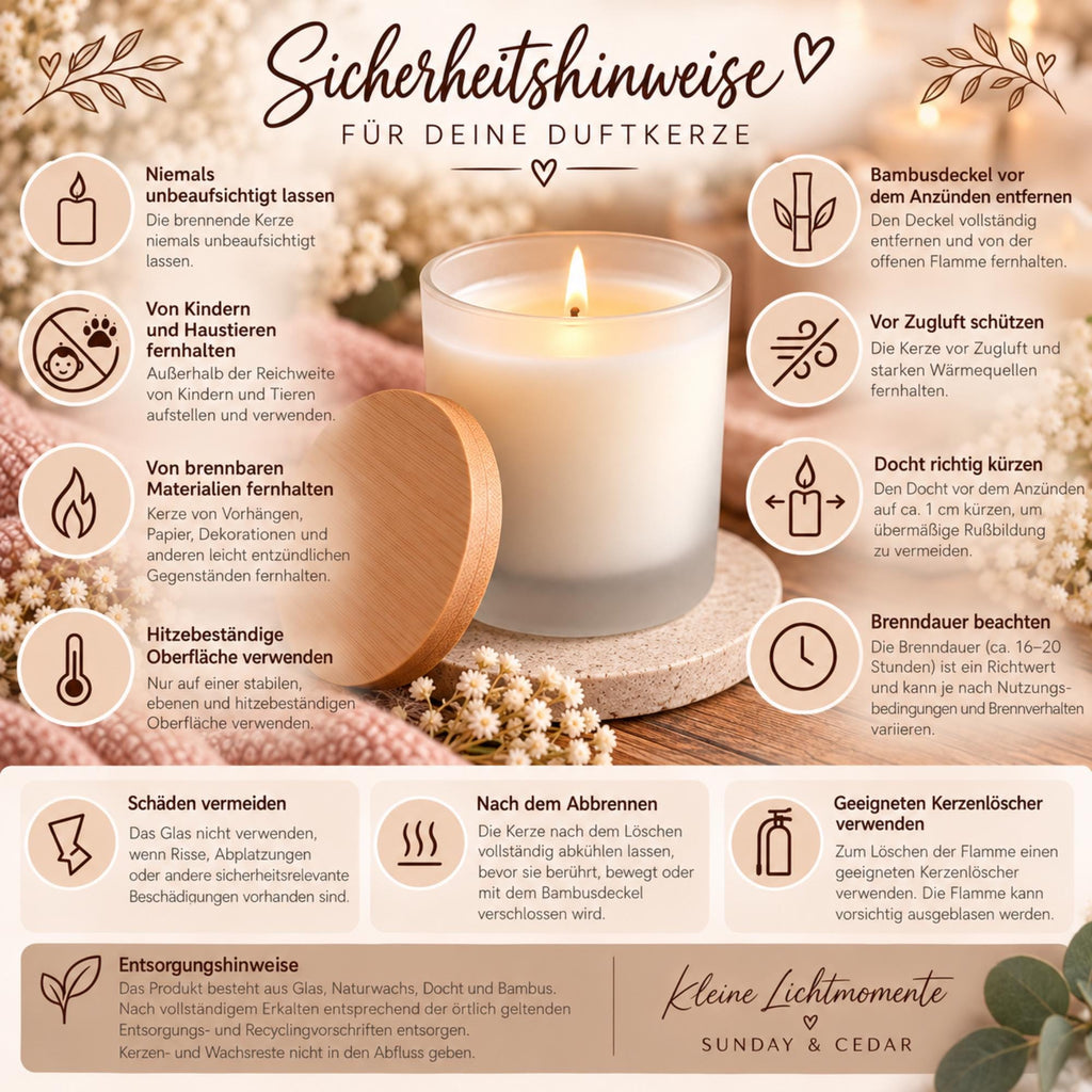 Duftkerze für Mama im Glas mit Vanilleduft, Naturwachs und Bambusdeckel. Ein besonderes Geschenk von Herzen.