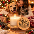 Weihnachtskerze für Hundeliebhaber & Katzenfreunde – Duftkerze im satinierten Glas mit Bambusdeckel – Geschenk für Tierbesitzer