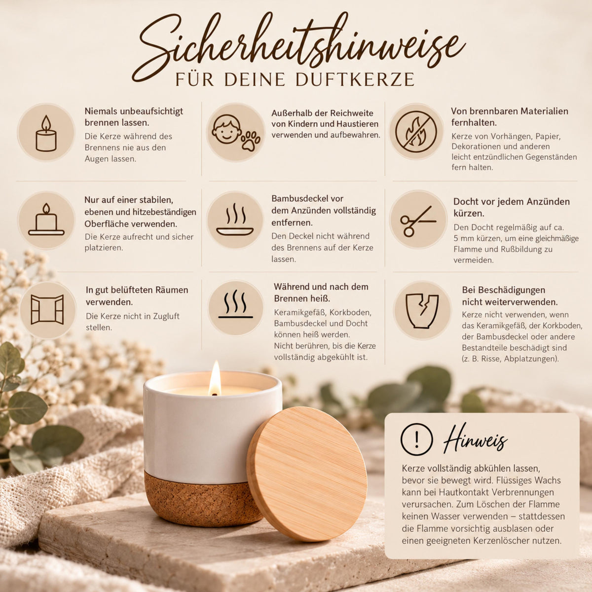Duftkerze für Mama – Mama du bist wundervoll – Geschenk zum Muttertag, Geburtstag oder als kleines Dankeschön – Kerze mit Bambusdeckel