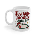 Lustige Weihnachtstasse „Festtagsmodus. Akku leer.“ – Tasse mit Spruch, Weihnachtsgeschenk, Wichtelgeschenk, Kaffeetasse 330 ml
